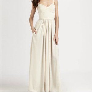 BCBG MAXAZRIA Kyra Oatmeal Maxi Dress